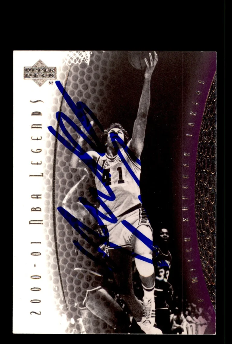 Signed Basketball Card Auto Mitch Kupchak 2000-01 Upper Deck Legends #10 Lakers