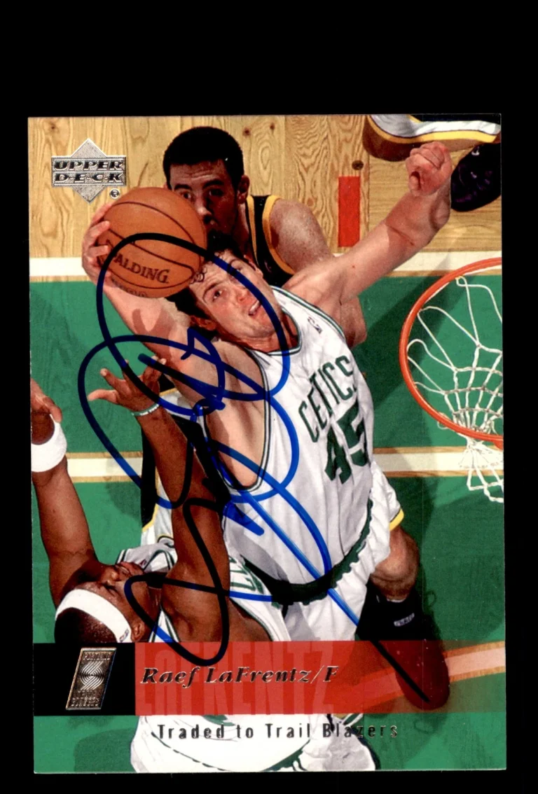 Signed Basketball Card Auto Raef LaFrentz 2006-07 Upper Deck #10 Trail Blazers