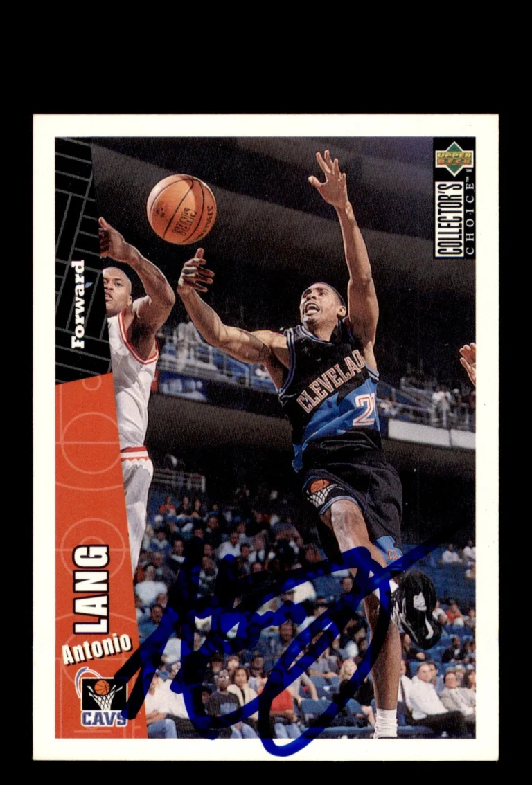Signed Basketball Card Auto Antonio Lang 1996-97 Collector's Choice #224 Cavs