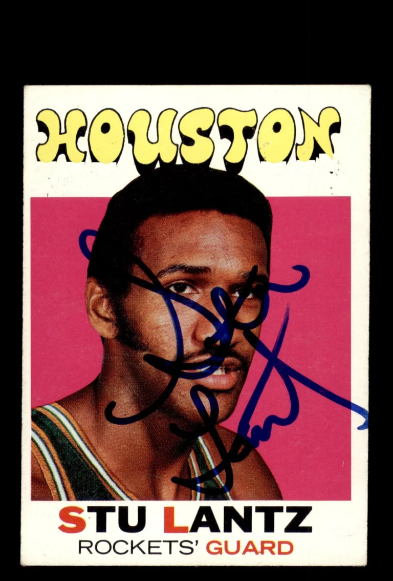 Signed Basketball Card Auto Stu Lantz 1971-72 Topps #108 Houston Rockets