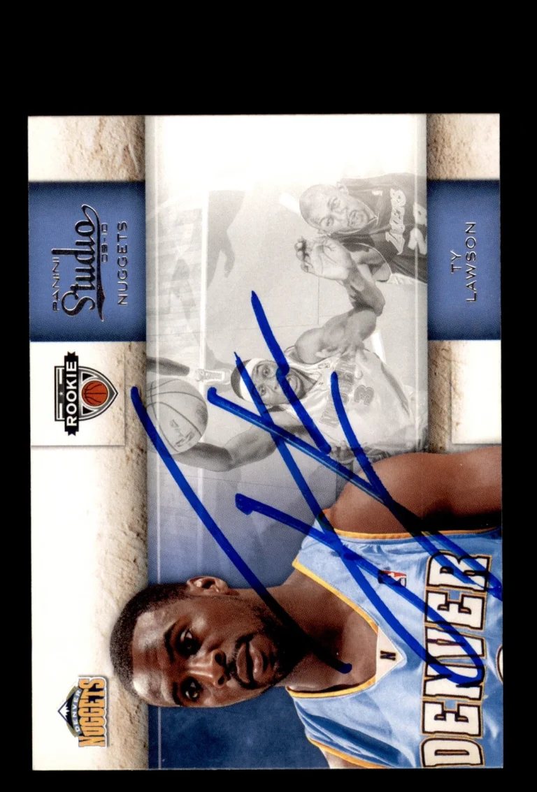 Signed Basketball Card Auto Ty Lawson 2009-10 Panini Studio #121 Denver Nuggets