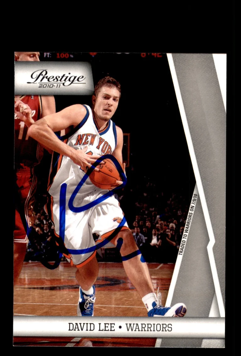 Signed Basketball Card Auto David Lee 2010-11 Panini Prestige #78 Golden State