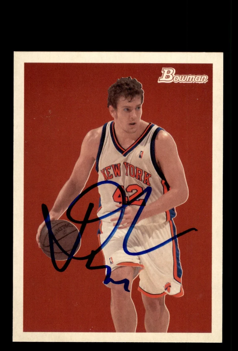 Signed Basketball Card Auto David Lee 2009-10 Bowman 48 #53 New York Knicks