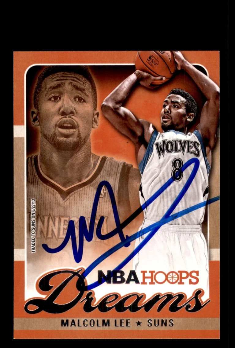 Signed Basketball Card Auto Malcolm Lee 2013-14 Hoops #20 Phoenix Suns