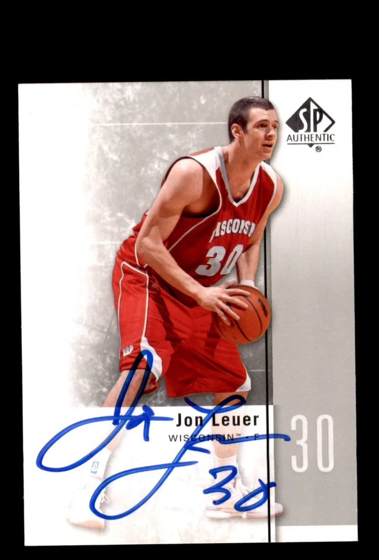Signed Basketball Card Auto Jon Leuer 2011-12 SP Authentic #41 Wisconsin Badgers
