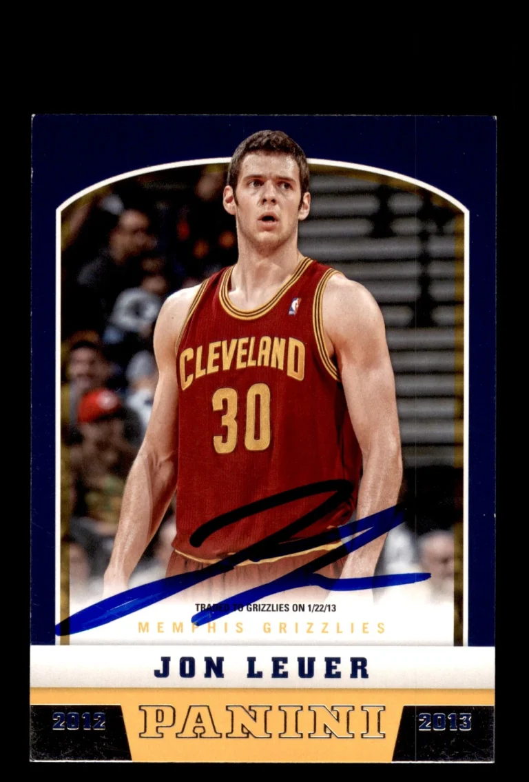 Signed Basketball Card Auto Jon Leuer 2012-13 Panini #255 Memphis Grizzlies