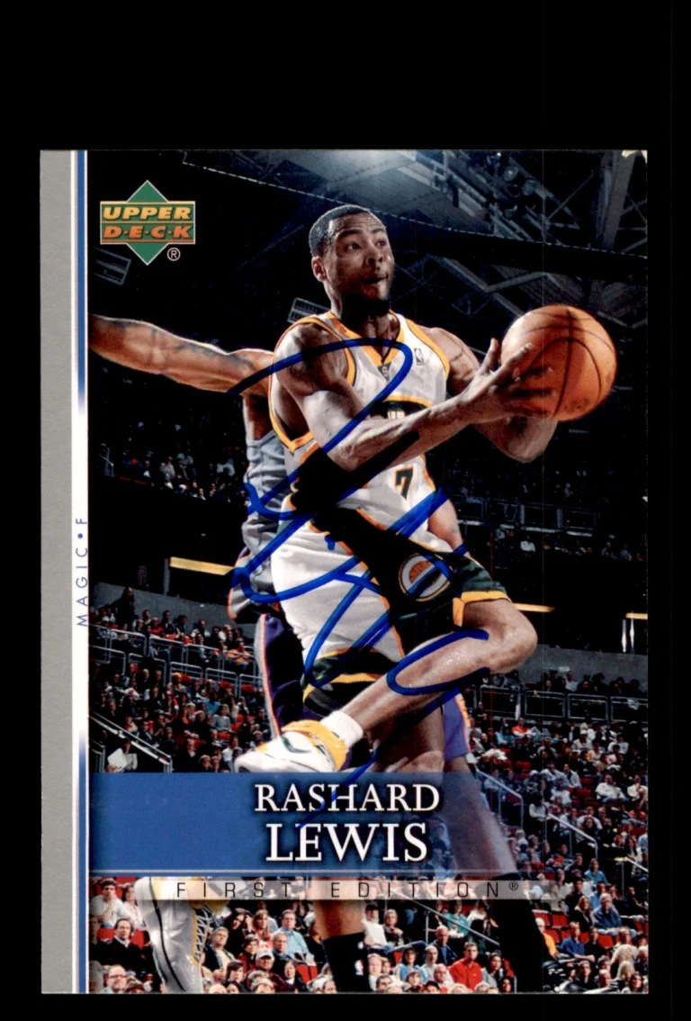 Signed Basketball Card Auto Rashard Lewis 2007-08 Upper Deck First Edition #74