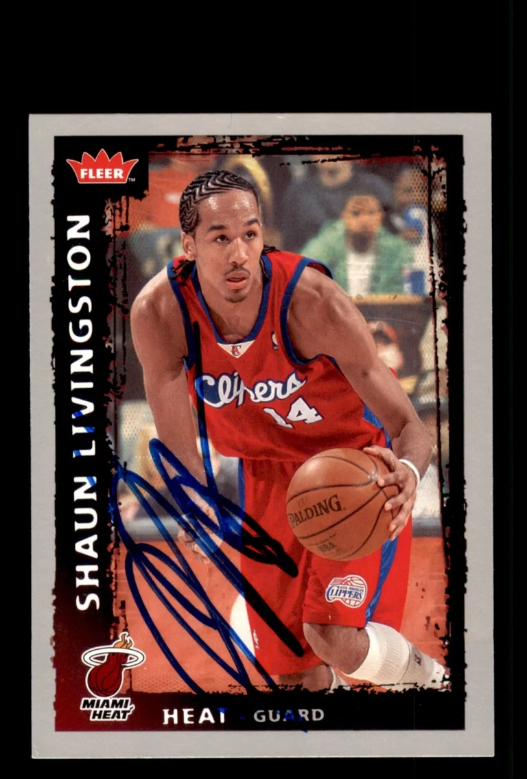 Signed Basketball Card Auto Shaun Livingston 2008-09 Fleer #178 Miami Heat