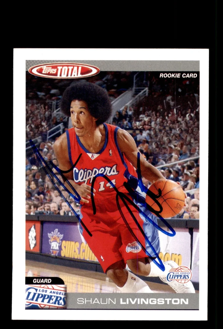 Signed Basketball Card Auto Shaun Livingston 2004-05 Topps Total #329 Clippers