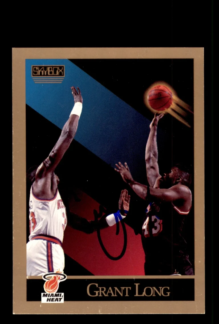 Signed Basketball Card Auto Grant Long 1990-91 SkyBox #149 Miami Heat
