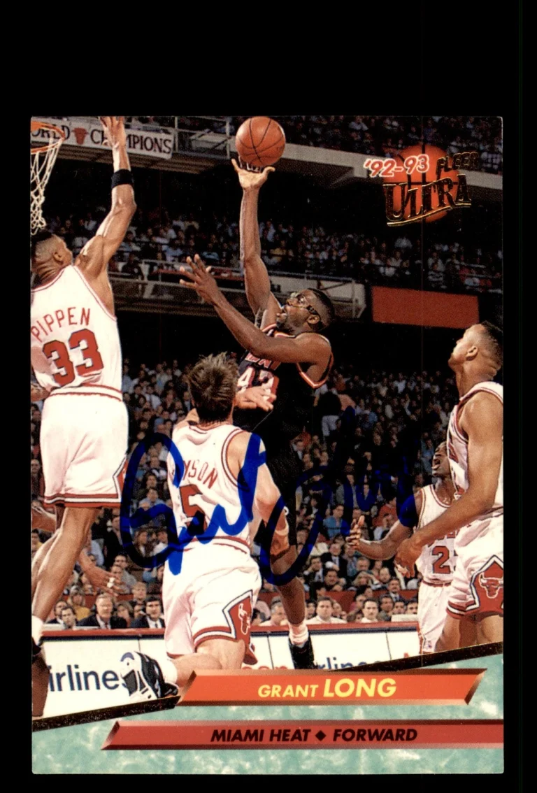 Signed Basketball Card Auto Grant Long 1992-93 Ultra #100 Miami Heat