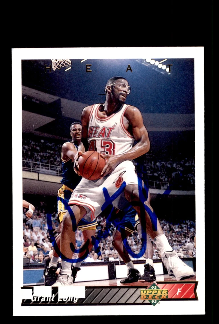 Signed Basketball Card Auto Grant Long 1992-93 Upper Deck #108 Miami Heat
