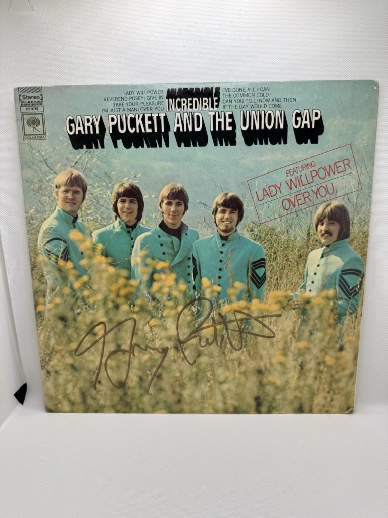 GARY PUCKETT AND THE UNION GAP SIGNED VINYL INCREDIBLE PSA/DNA COA AUTOGRAPH LP