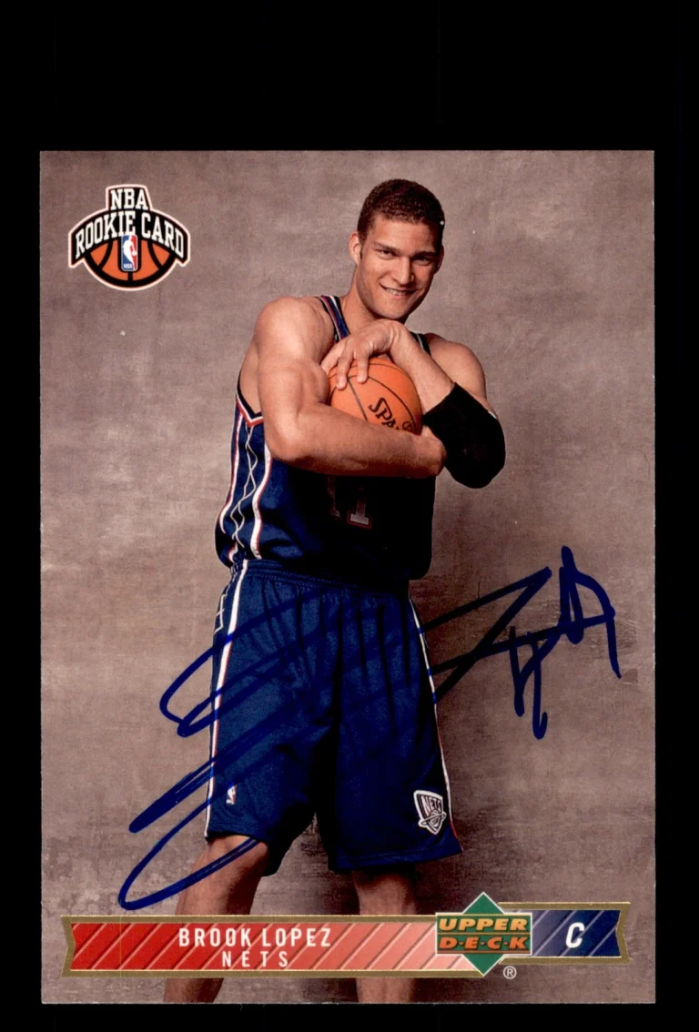 Signed Basketball Card Auto Brook Lopez 2008-09 Upper Deck Lineage #210 Nets
