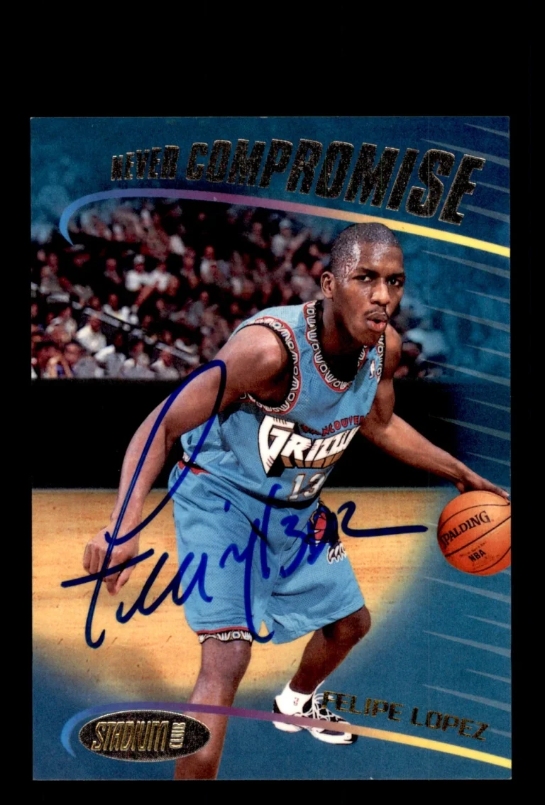Signed Basketball Card Auto Felipe Lopez 1998-99 Stadium Club #NC20 Grizzlies