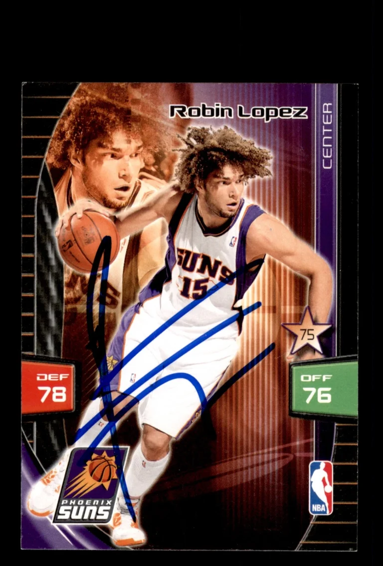 Signed Basketball Card Auto Robin Lopez 2009-10 Panini Adrenalyn XL Suns