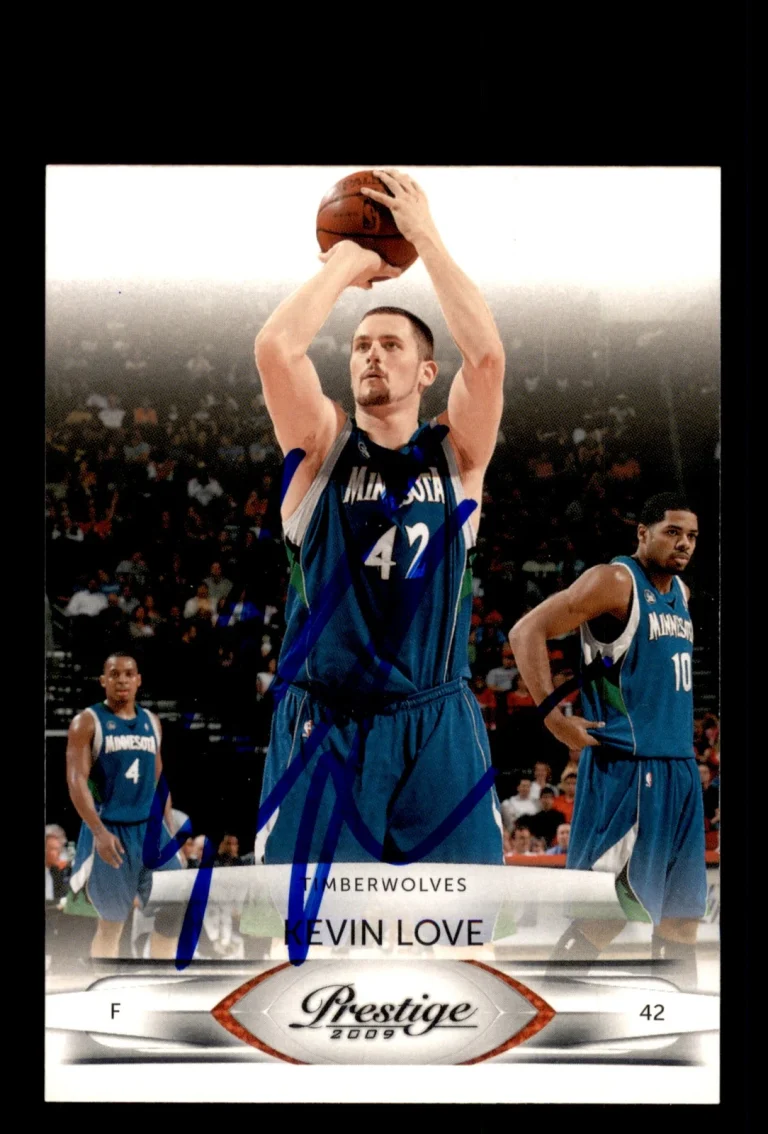 Signed Basketball Card Auto Kevin Love 2009-10 Panini Prestige #61 Timberwolves