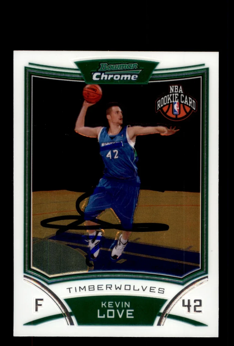 Signed Basketball Card Auto Kevin Love 2008-09 Bowman Chrome #115