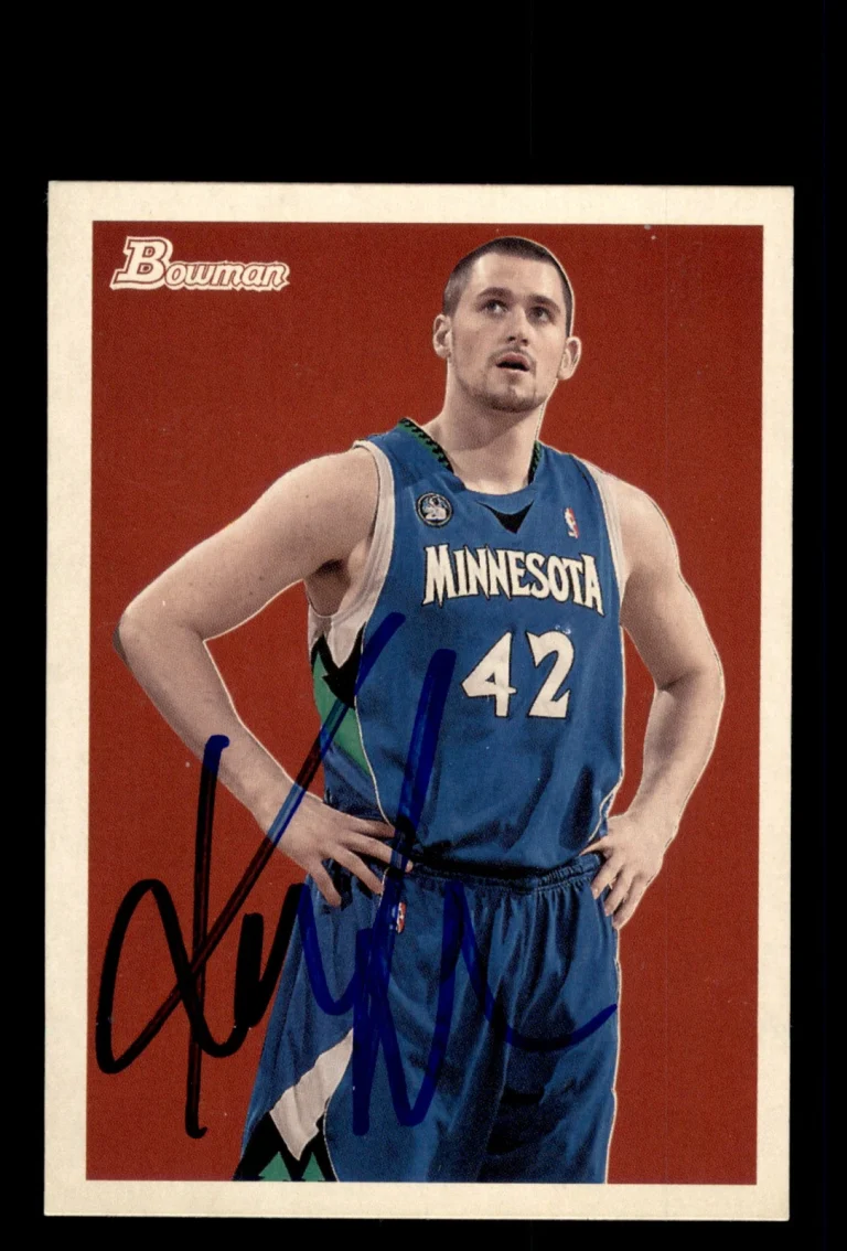 Signed Basketball Card Auto Kevin Love 2009-10 Bowman 48 #46 Timberwolves