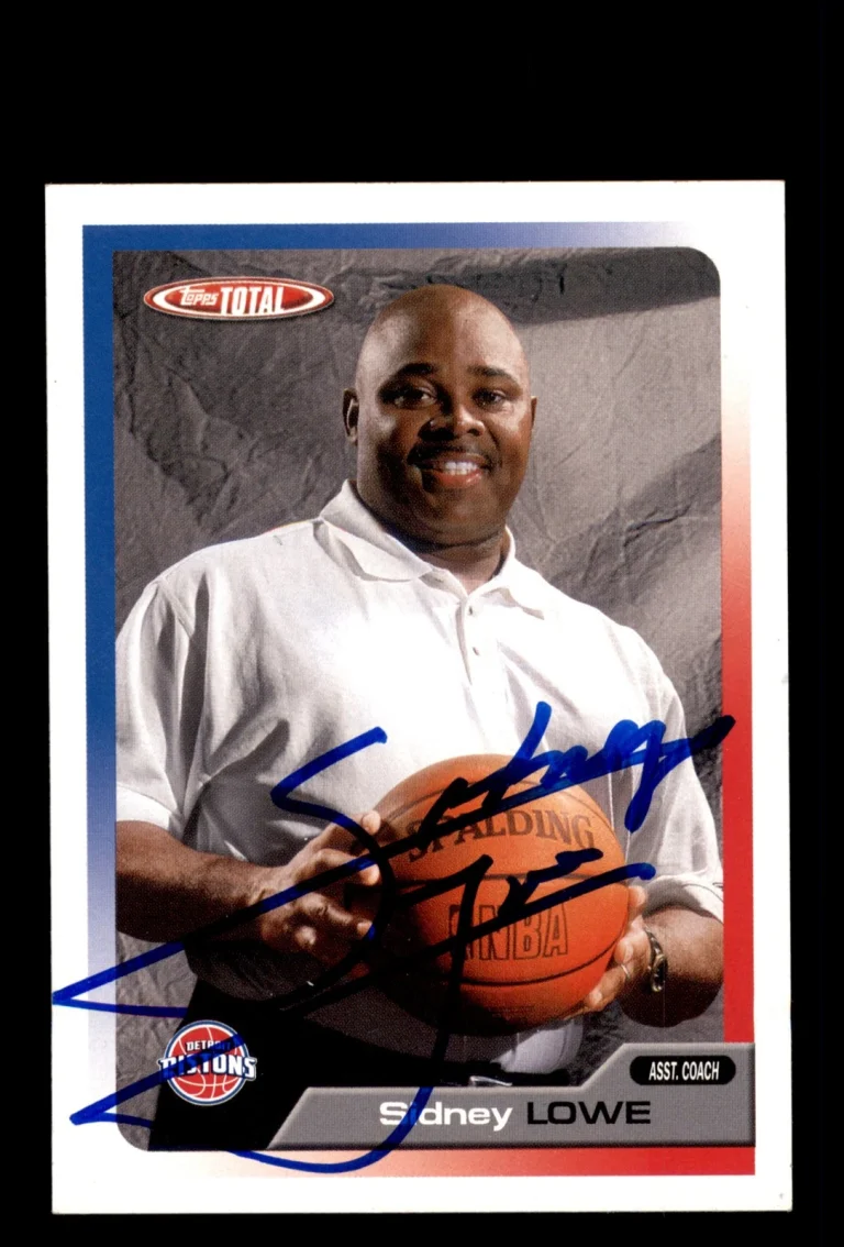 Signed Basketball Card Auto Sid Lowe 2005-06 Topps Total #376 Detroit Pistons