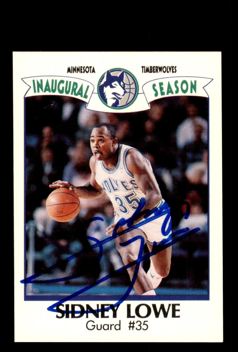 Signed Basketball Card Auto Sidney Lowe 1989-90 Burger King Hoops Timberwolves