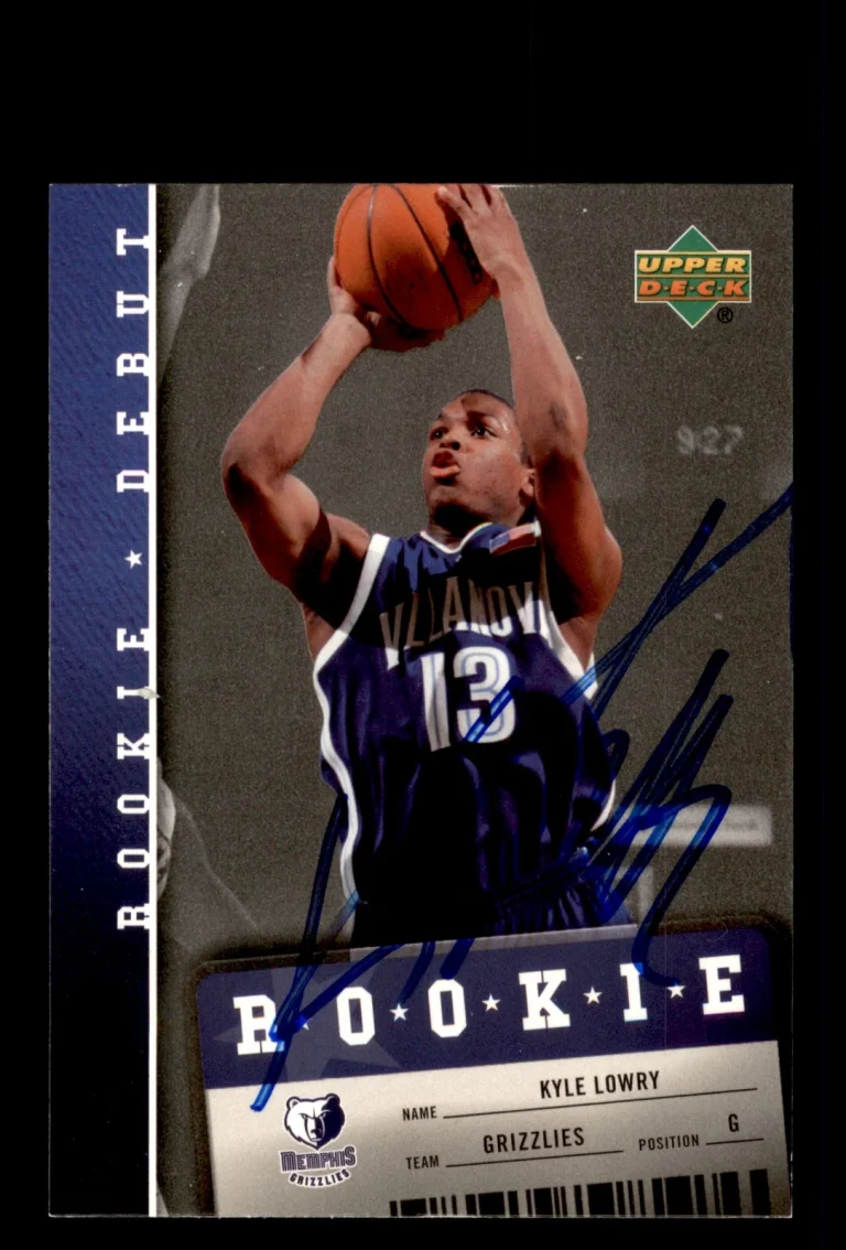 Signed Basketball Card Auto Kyle Lowry 2006-07 Upper Deck Rookie Debut #130