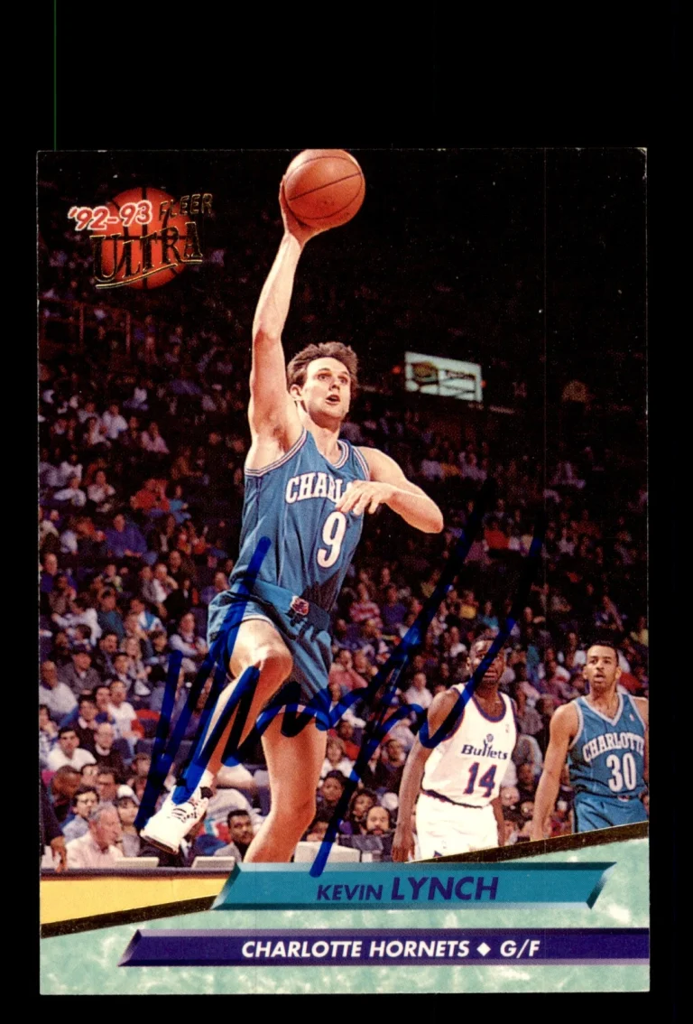 Signed Basketball Card Auto Kevin Lynch 1992-93 Ultra #233 Charlotte Hornets