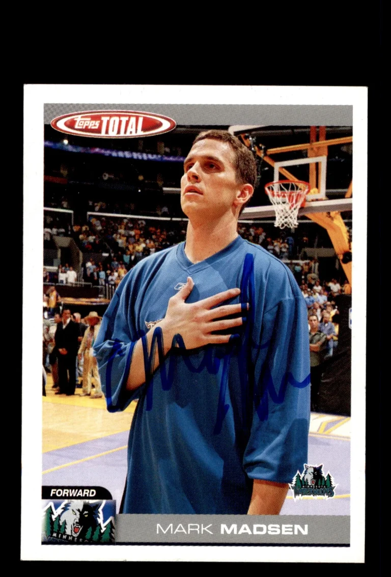 Signed Basketball Card Auto Mark Madsen 2004-05 Topps Total #274