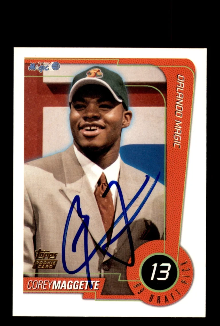 Signed Basketball Card Auto Corey Maggette 1999-00 Topps #112 Orlando Magic