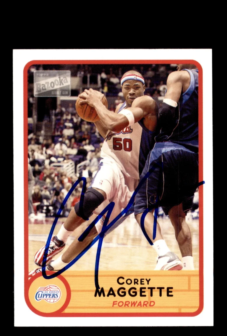 Signed Basketball Card Auto Corey Maggette 2003-04 Bazooka #185 Clippers