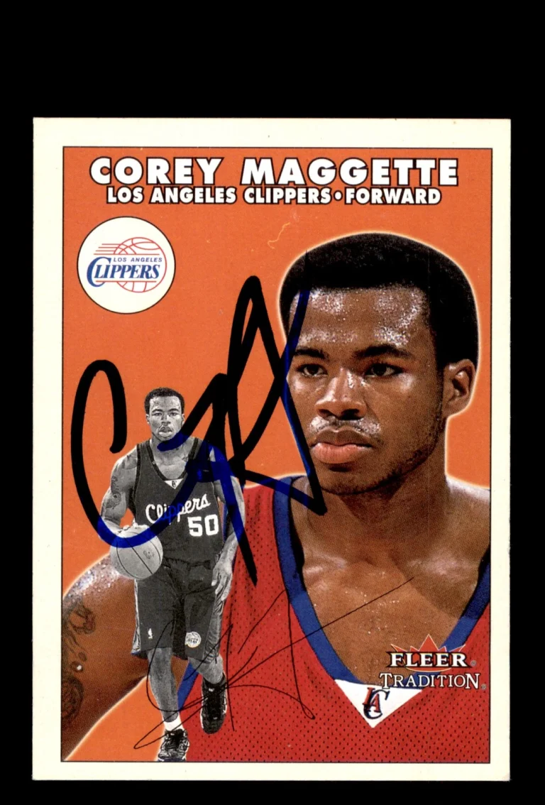 Signed Basketball Card Auto Corey Maggette 2000-01 Fleer Tradition #42 Clippers