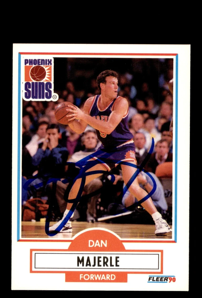 Signed Basketball Card Auto Dan Majerle 1990-91 Fleer #150 Phoenix Suns