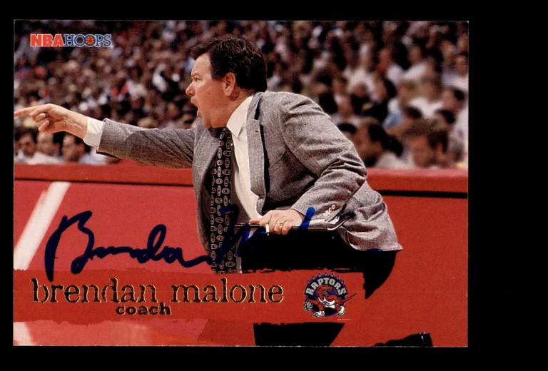 Signed Basketball Card Auto Brendan Malone 1995-96 Hoops #194 Toronto Raptors