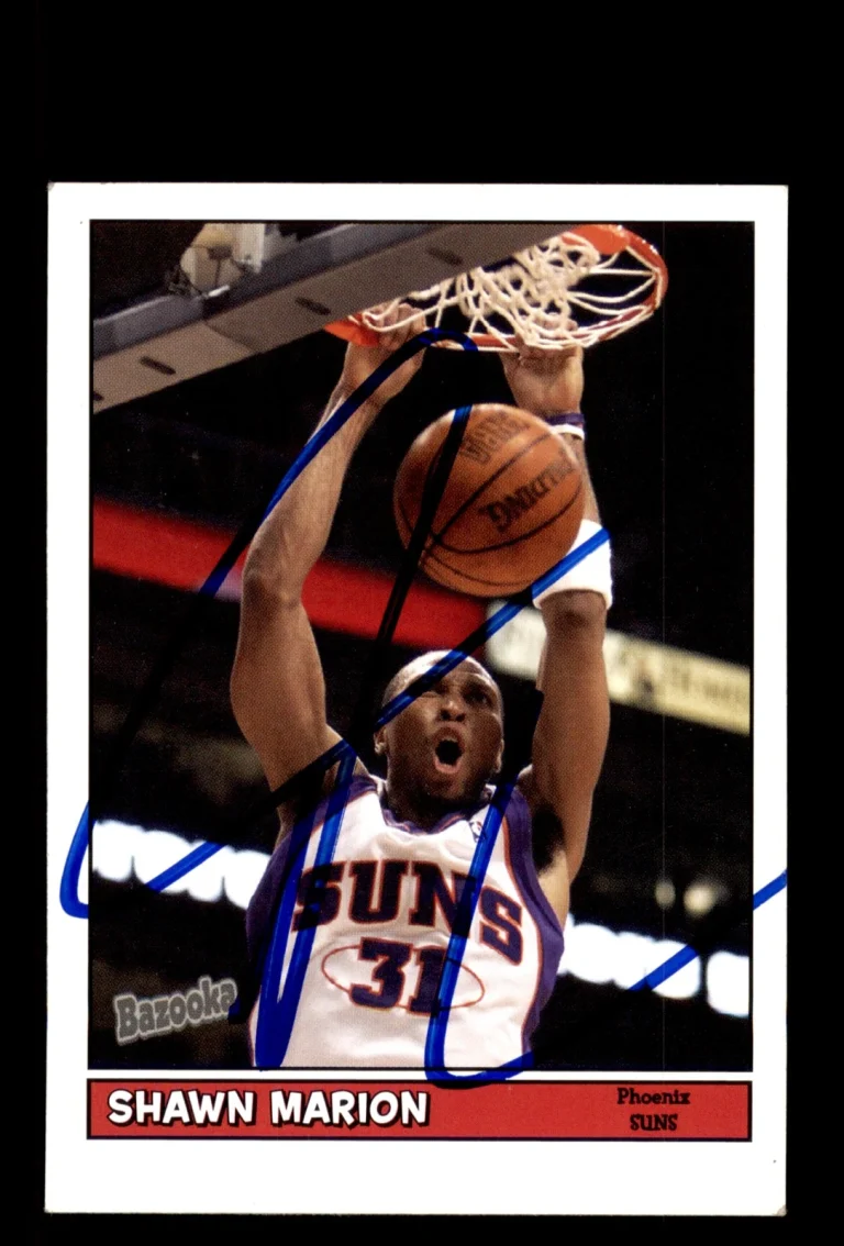 Signed Basketball Card Auto Shawn Marion 2005-06 Bazooka #134 Phoenix Suns