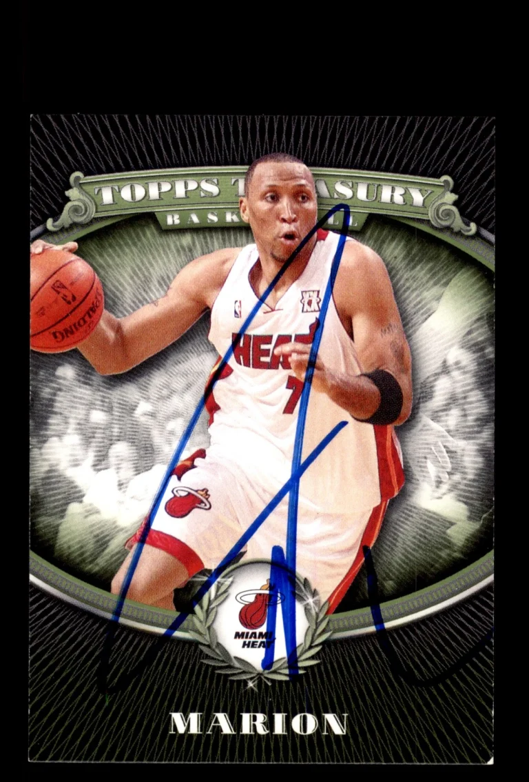 Signed Basketball Card Auto Shawn Marion 2008-09 Topps Treasury #77 Miami Heat