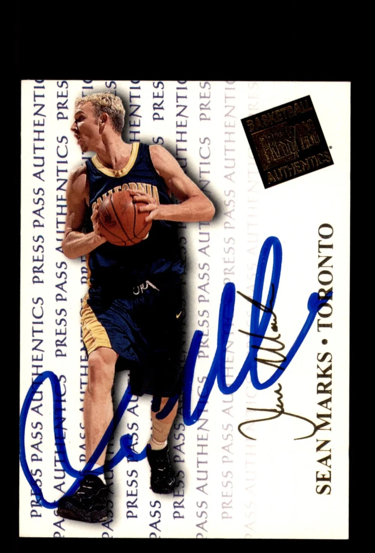 Signed Basketball Card Auto Sean Marks 1998 Press Pass Authentics #28