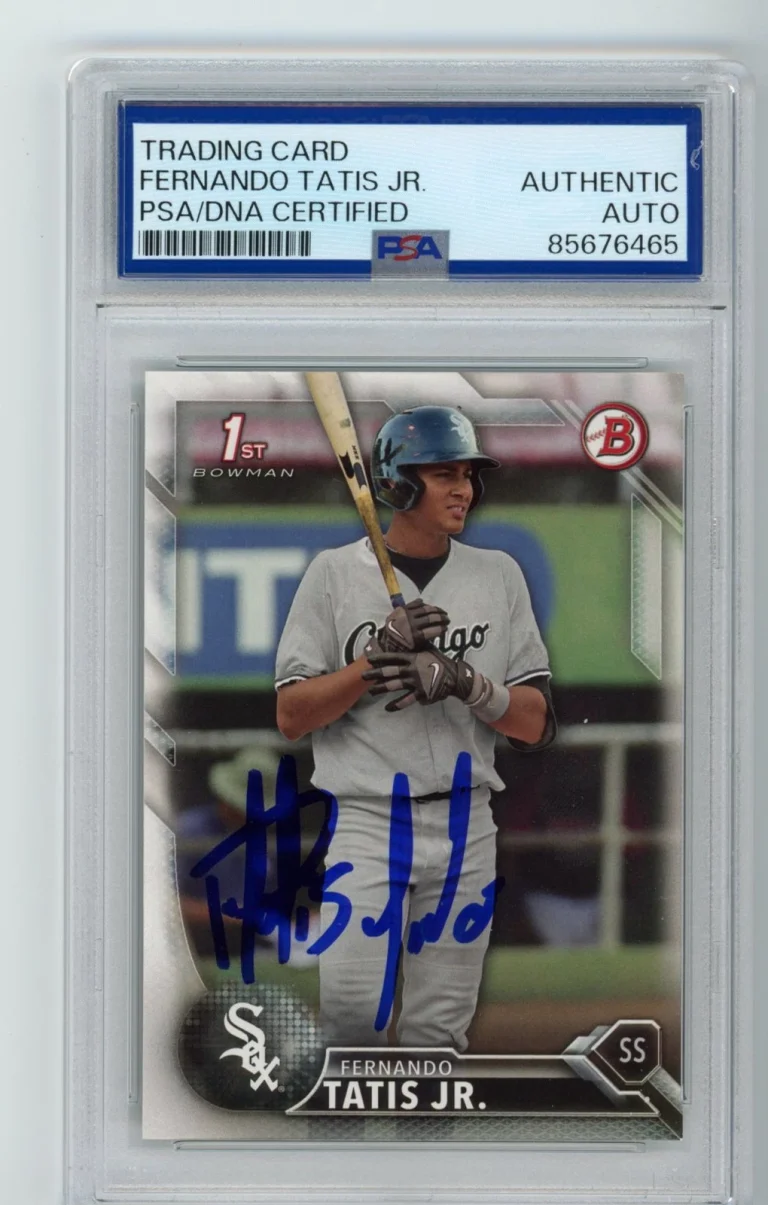 Signed Baseball Card Auto Fernando Tatis Jr. 2016 Bowman #BP17 White Sox PSA/DNA