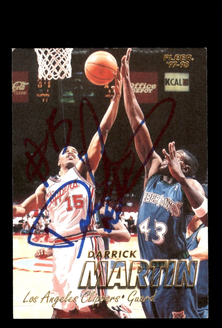 Signed Basketball Card Auto Darrick Martin 1997-98 Fleer #83 LA Clippers