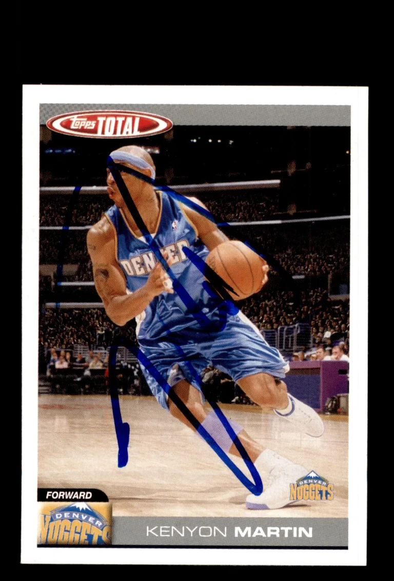 Signed Basketball Card Auto Kenyon Martin 2005-06 Topps Total #58 Denver Nuggets