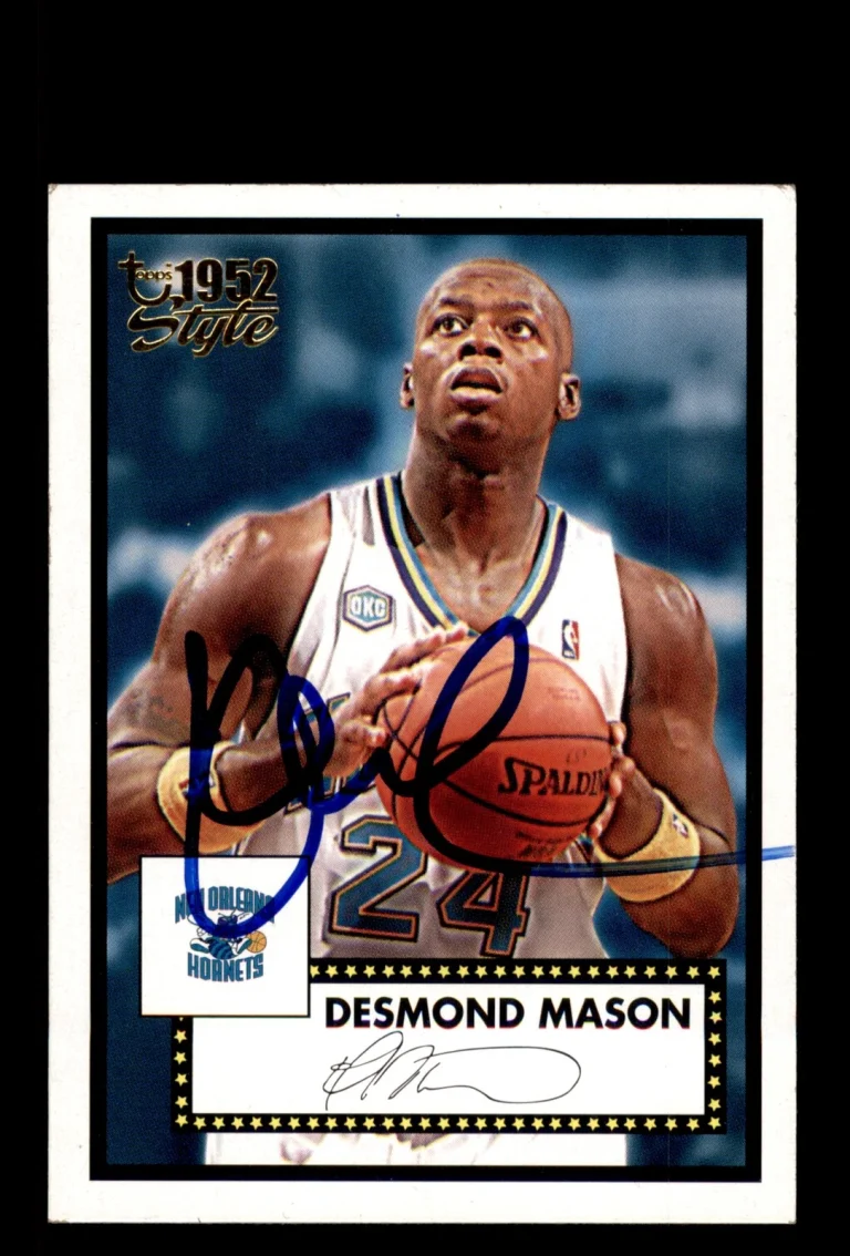 Signed Basketball Card Auto Desmond Mason 2005-06 Topps 1952 Style #15 Hornets
