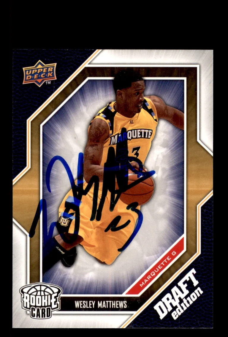 Signed Basketball Card Auto Wesley Matthews 2009-10 Upper Deck DE #68 Marquette