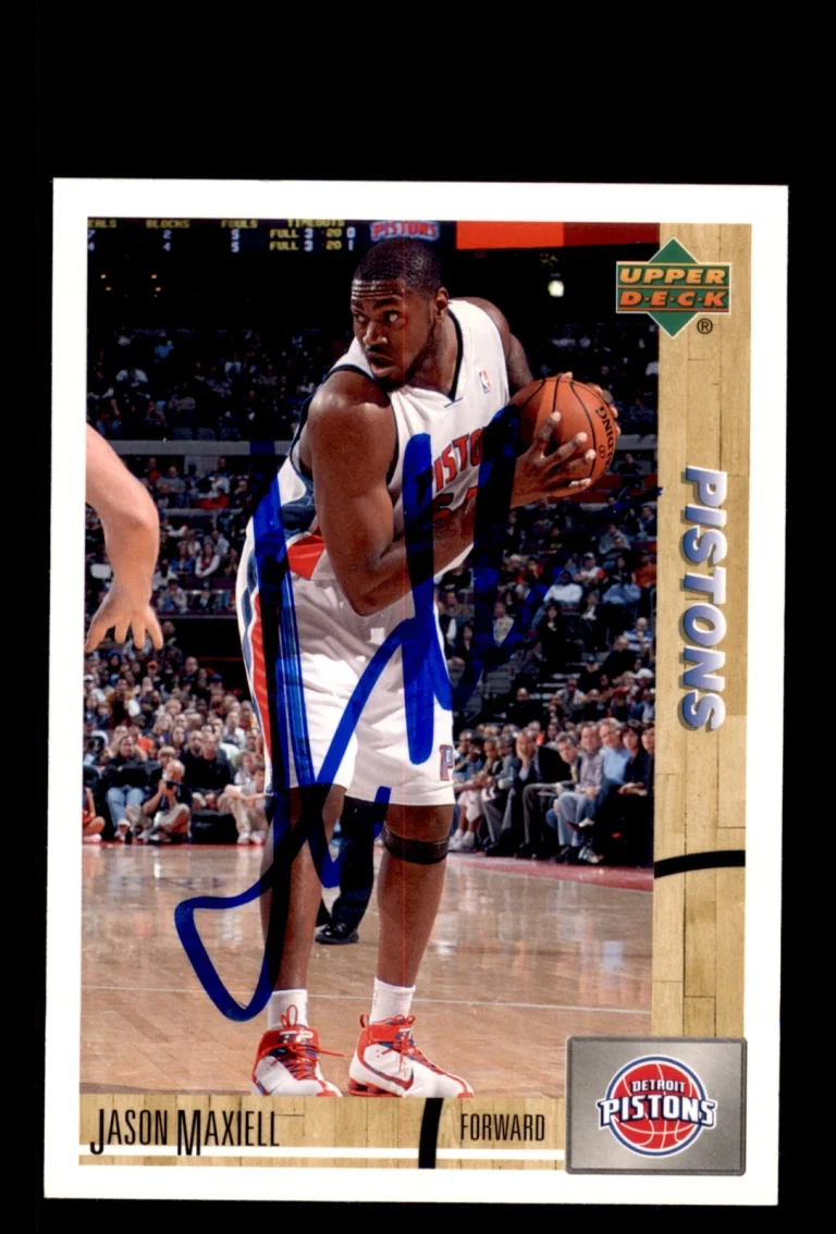 Signed Basketball Card Auto Jason Maxiell 2008-09 Upper Deck Lineage #139