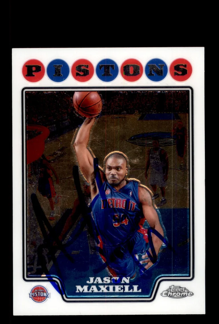 Signed Basketball Card Auto Jason Maxiell 2008-09 Topps Chrome #18 Pistons