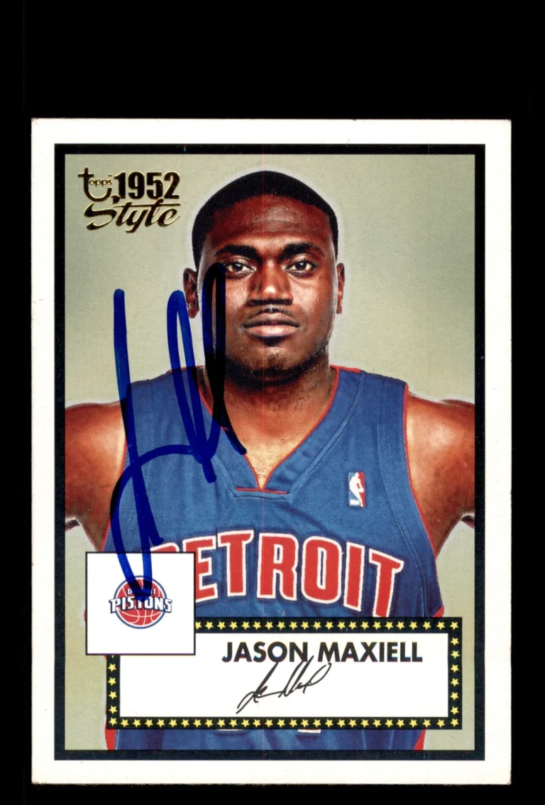 Signed Basketball Card Auto Jason Maxiell 2005-06 Topps 1952 Style #159 Pistons