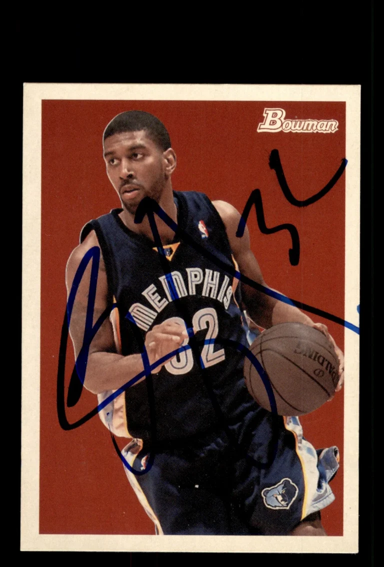 Signed Basketball Card Auto O.J. Mayo 2009-10 Bowman 48 #39 Memphis Grizzlies