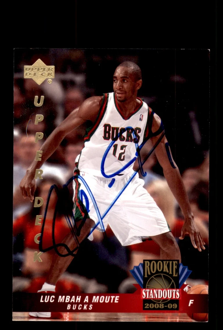 Signed Basketball Card Auto Luc Richard Mbah A Moute 2008-09 Upper Deck Lineage