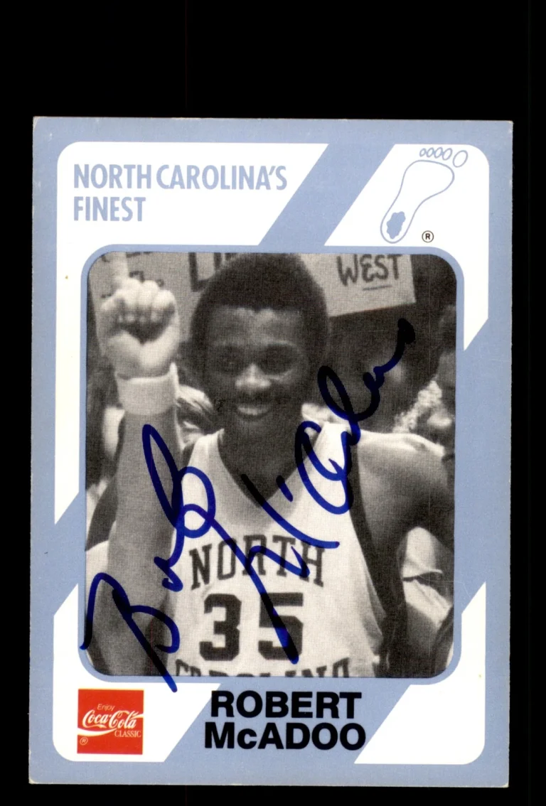 Signed Basketball Card Auto Bob McAdoo 1989 Collegiate Collection UNC