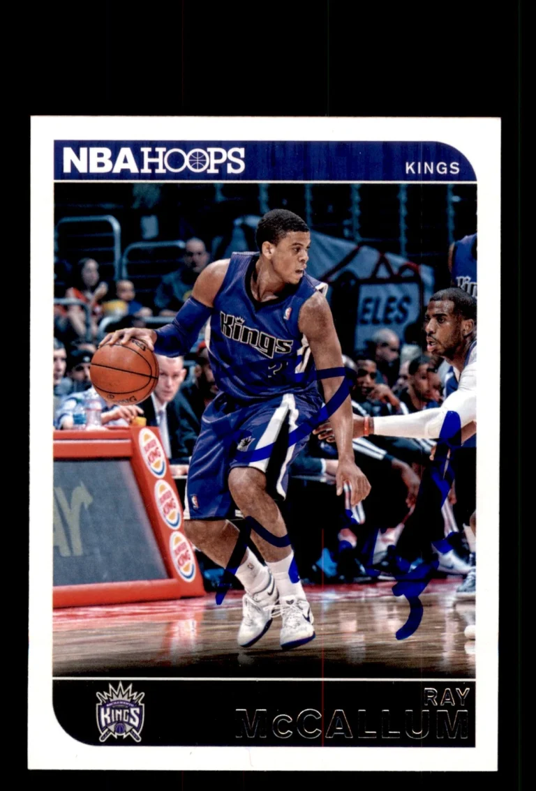 Signed Basketball Card Auto Ray McCallum 2014-15 Hoops #38 Sacramento Kings