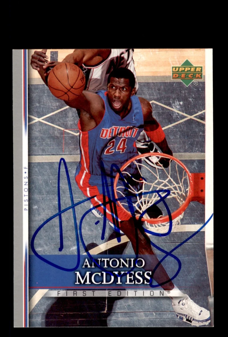 Signed Basketball Card Auto Antonio McDyess 2007-08 Upper Deck First Edition