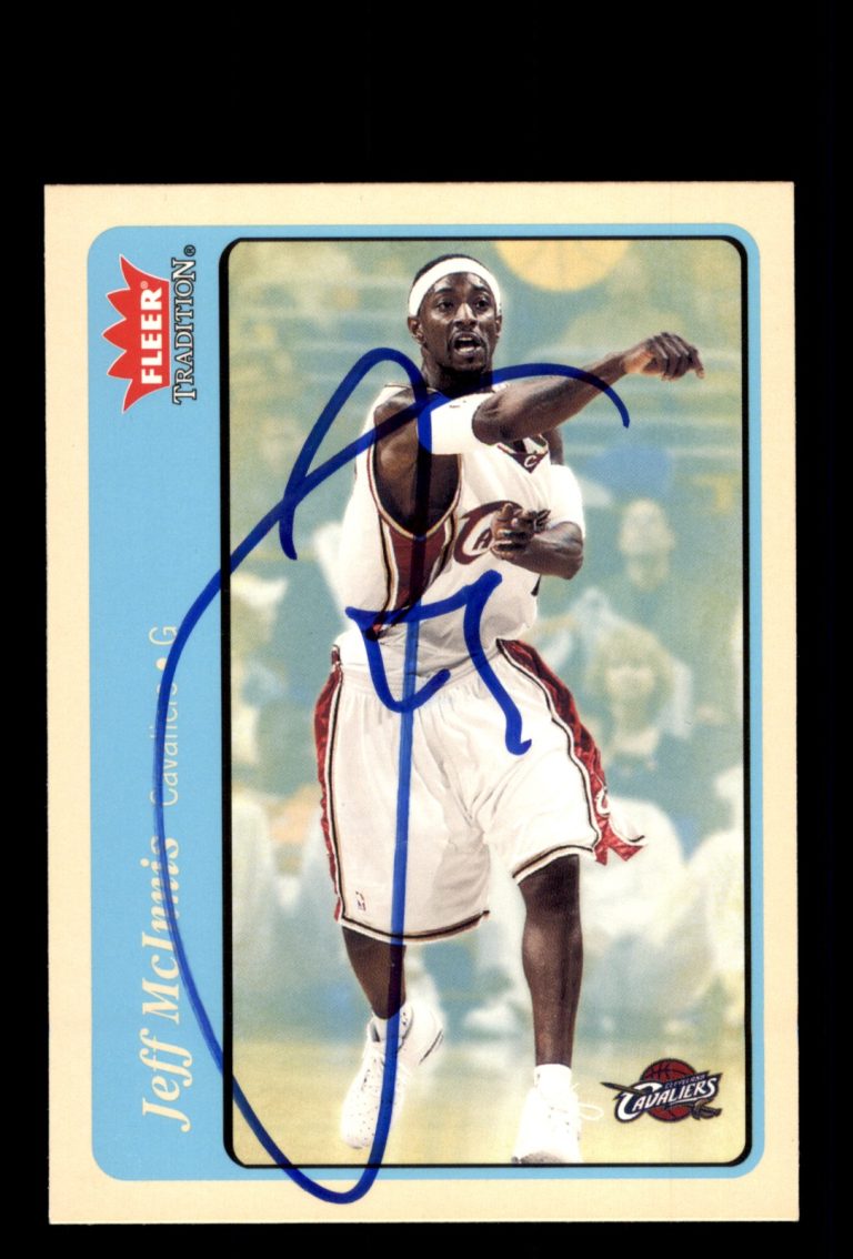 Signed Basketball Card Auto Jeff McInnis 2004-05 Fleer Tradition #187 Blue